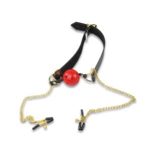 ROOMFUN SM Gag & Adjustable Clamps BDSM | buy Adult toys Online at 18Plus World Malaysia ROOMFUN SM Gag & Adjustable Clamps