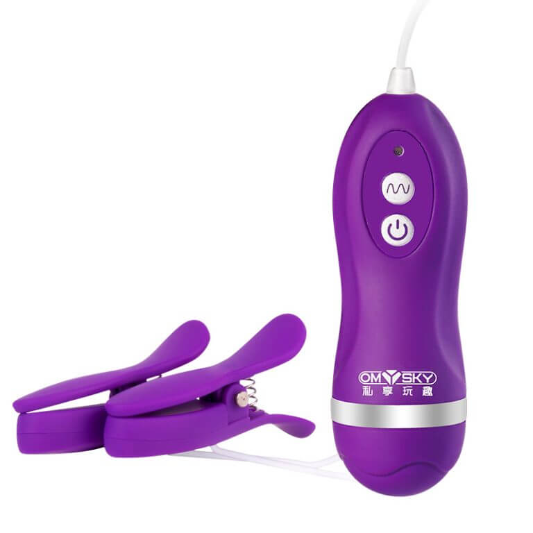 OMYSKY Purple Nipple Clamps Vibrator Nipple Toy | buy Adult toys Online at 18Plus World Malaysia