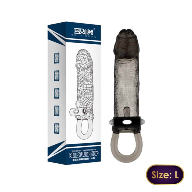 Black Warrior Super Crystal (L) Penis Extension / Delay for men | buy Adult toys Online at 18Plus World Malaysia