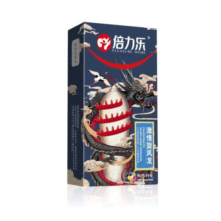 PLEASURE MORE Whirlwind Dragon Condom (2 pcs) Condom | buy Adult toys Online at 18Plus World Malaysia