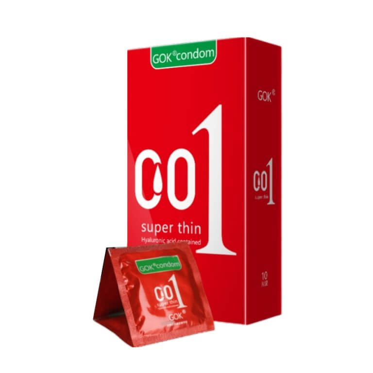 GOK 0.01 Super Thin Hyaluronic Acid Condom 10pcs 18 Plus World | buy Adult toys Online at 18Plus World Malaysia