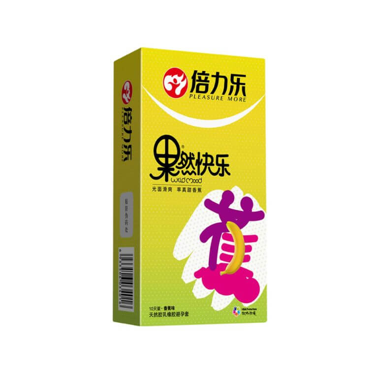 PLEASURE MORE Banana Flavor Condom (10 pcs) Condom | buy Adult toys Online at 18Plus World Malaysia