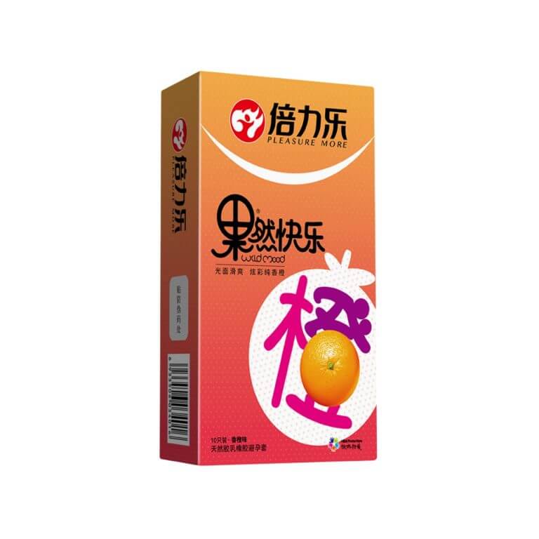 PLEASURE MORE Orange Flavor Condom (10 pcs) Condom | buy Adult toys Online at 18Plus World Malaysia