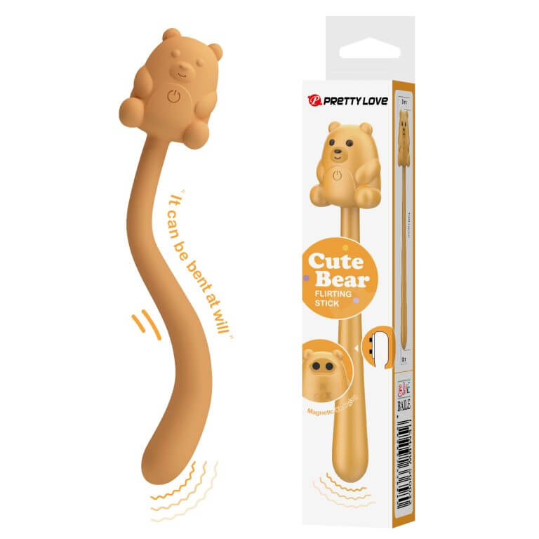 PRETTYLOVE Brow Cutie Bear Flirting Pen AV / Clitoral Massager | buy Adult toys Online at 18Plus World Malaysia