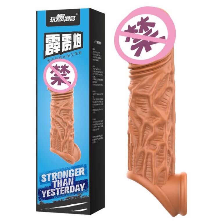 Liquid Silicone Wolf Braces Men’s Penis case Condom | buy Adult toys Online at 18Plus World Malaysia